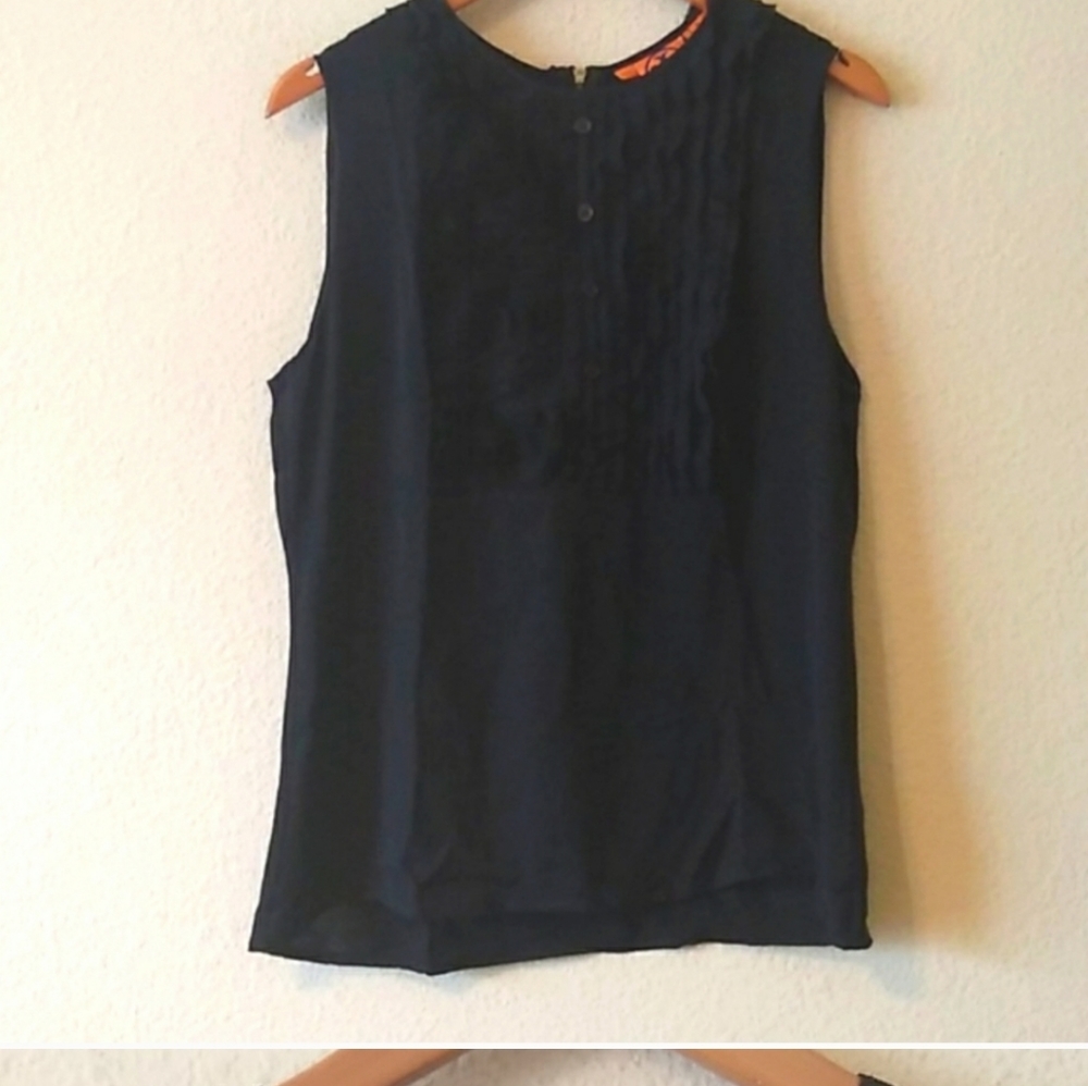 Tory Burch navy silk blouse/shirt